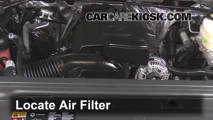 2015 GMC Sierra 2500 HD 6.0L V8 FlexFuel Extended Cab Pickup Filtre à air (moteur) Changement